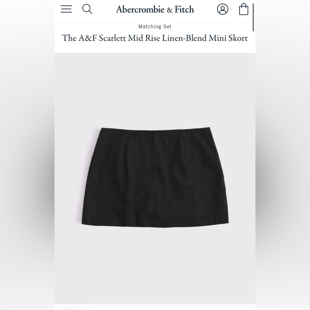 Abercrombie & Fitch Black Midi Skirt